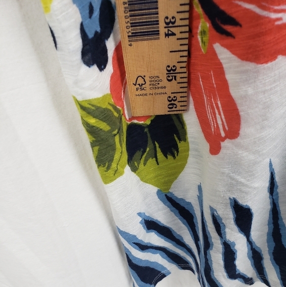 Tommy Bahama White Floral Maxi Skirt Sz M - Picture 8 of 9